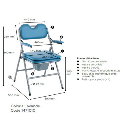 Αναδιπλούμενη Καρέκλα WC Invacare Omega Pilante H407LA - Βοηθήματα Μπάνιου Betabet